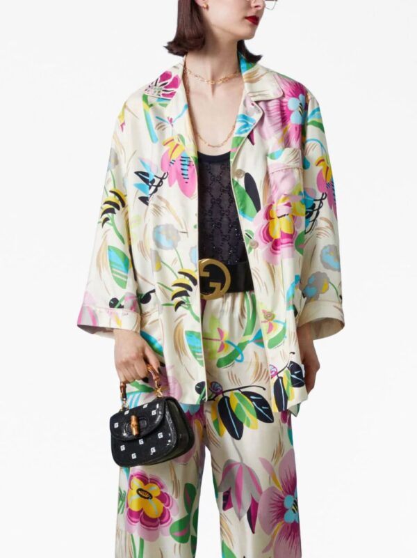 Gucci  floral-print silk shirt - Image 3