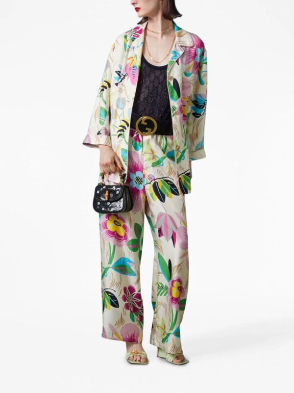 Gucci  floral-print silk shirt - Image 2
