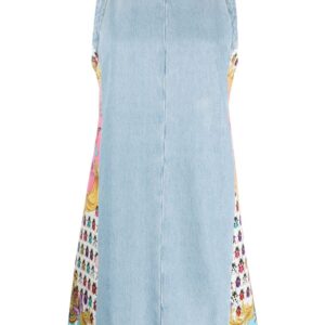 Versace Butterflies denim minidress
