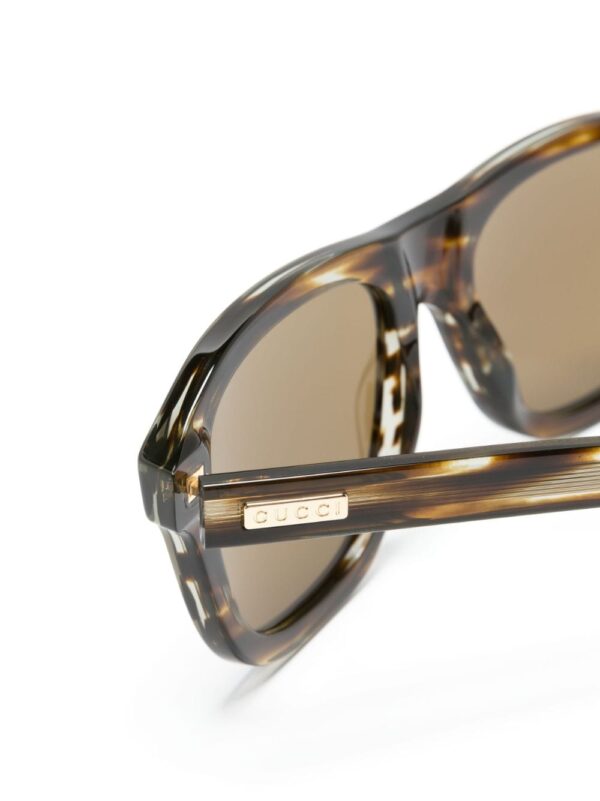 Gucci Eyewear logo-plaque square-frame sunglasses - Image 3