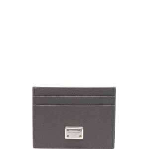 Dolce & Gabbana logo-plaque leather cardholder