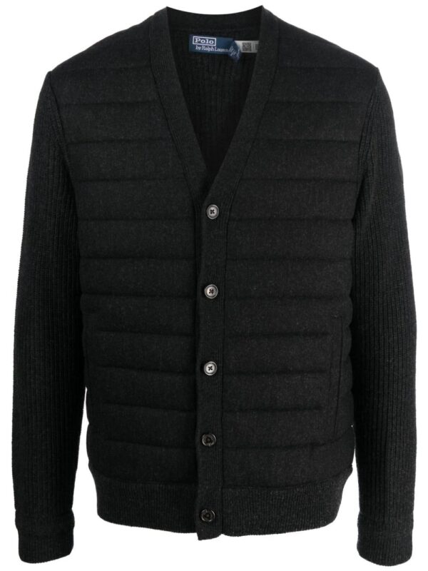 Polo Ralph Lauren  quilted-panel knitted jacket