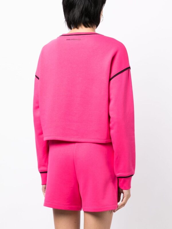 Karl Lagerfeld  Ikonik Karl-patch V-neck sweatshirt - Image 4