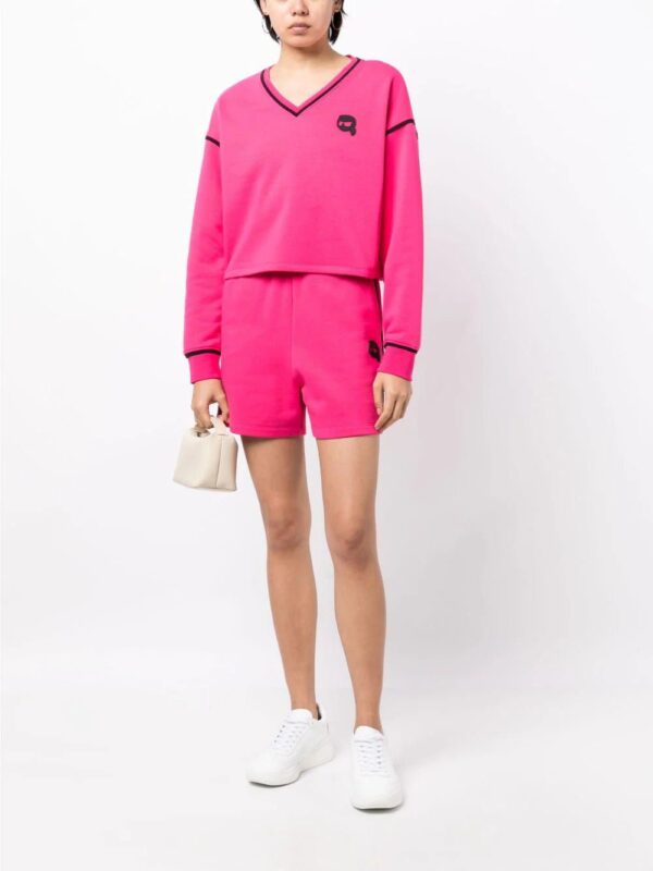 Karl Lagerfeld  Ikonik Karl-patch V-neck sweatshirt - Image 2