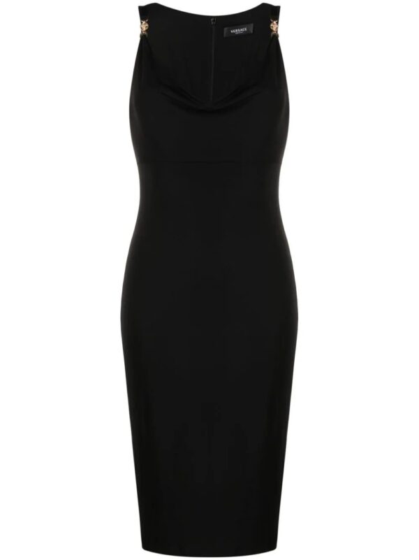 Versace  Medusa Head-motif straps fitted dress
