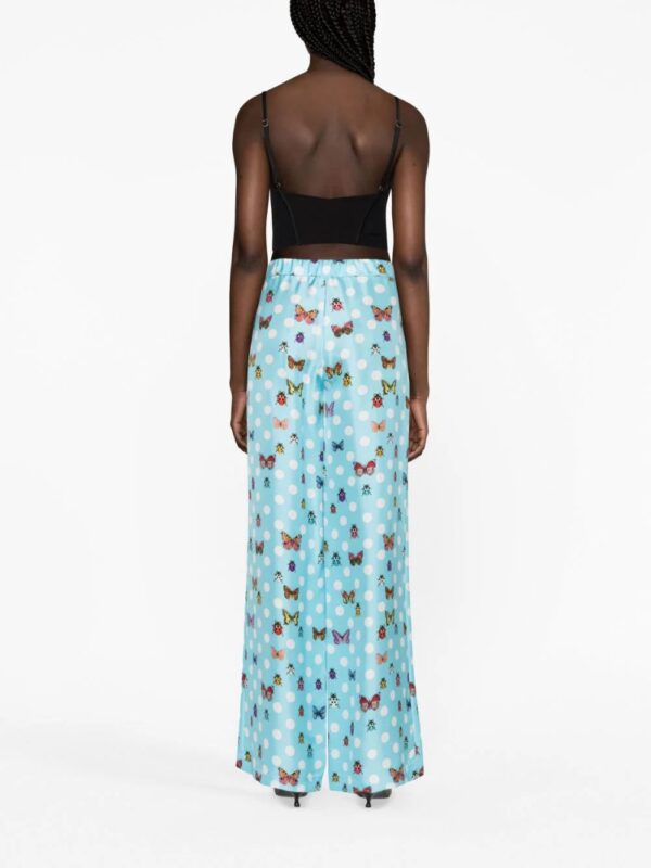 Versace  graphic-print wide-leg trousers - Image 3