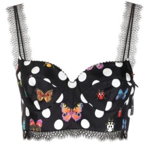 Versace  x Dua Lipa Butterflies bustier top