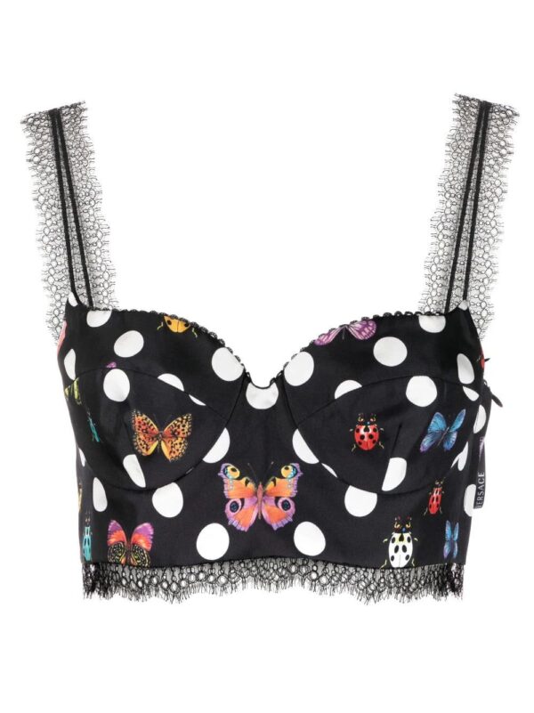 Versace  x Dua Lipa Butterflies bustier top
