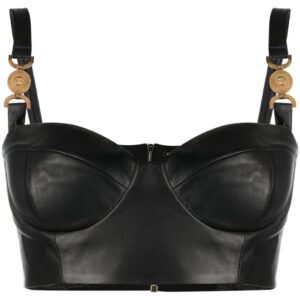 Versace Medusa leather bralette