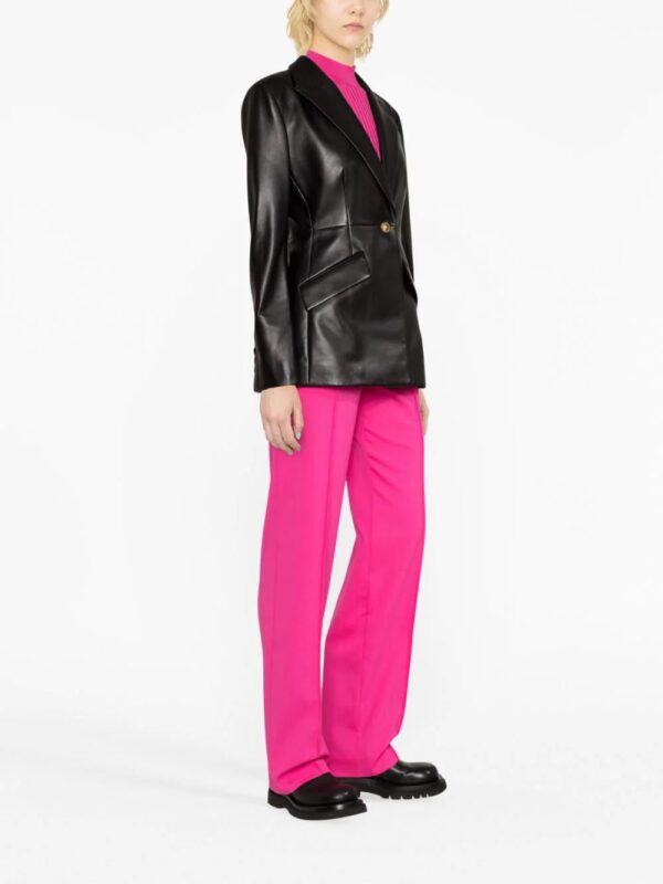Versace  single-breasted leather blazer - Image 4