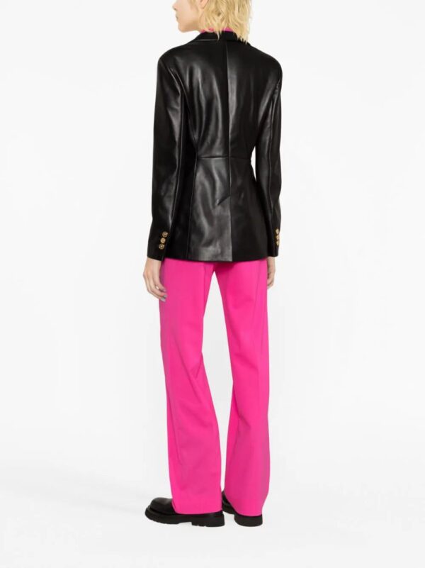 Versace  single-breasted leather blazer - Image 3