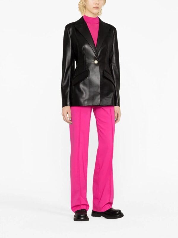 Versace  single-breasted leather blazer - Image 2