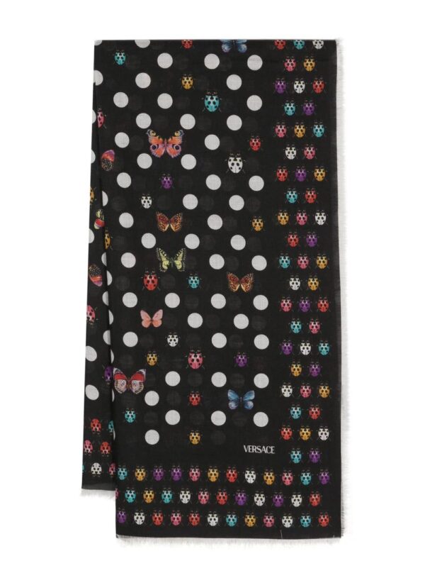Versace  polka-dot print scarf