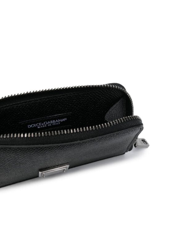 Dolce & Gabbana logo-plaque zipped leather wallet - Image 3
