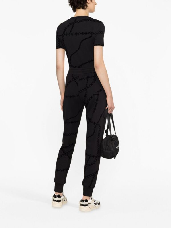 Versace Jeans Couture  chain-print cotton track pants - Image 4