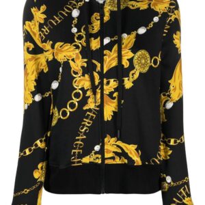 Versace Jeans Couture  Chain Couture-print cotton hoodie