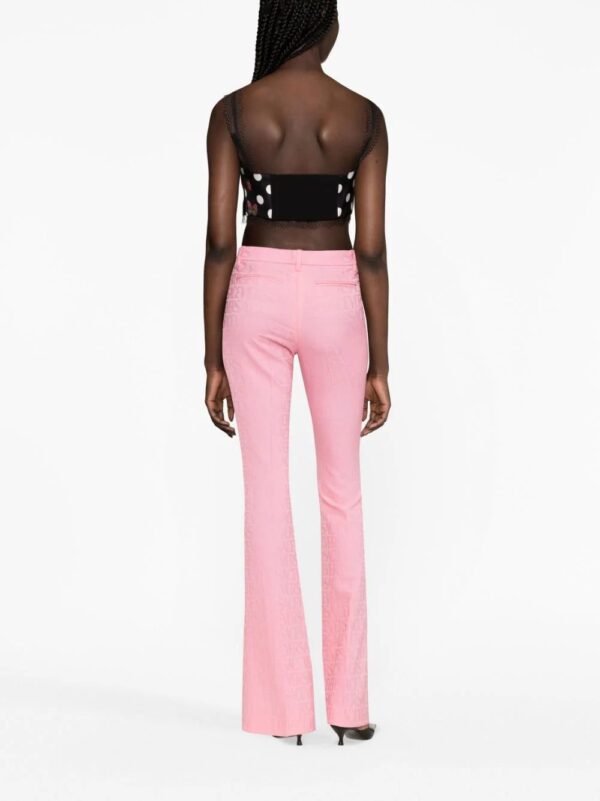 Versace  Allover logo flared trousers - Image 4