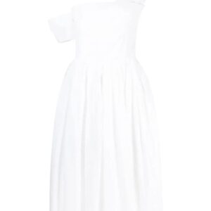 Alexander McQueen off-shoulder cotton midi dress