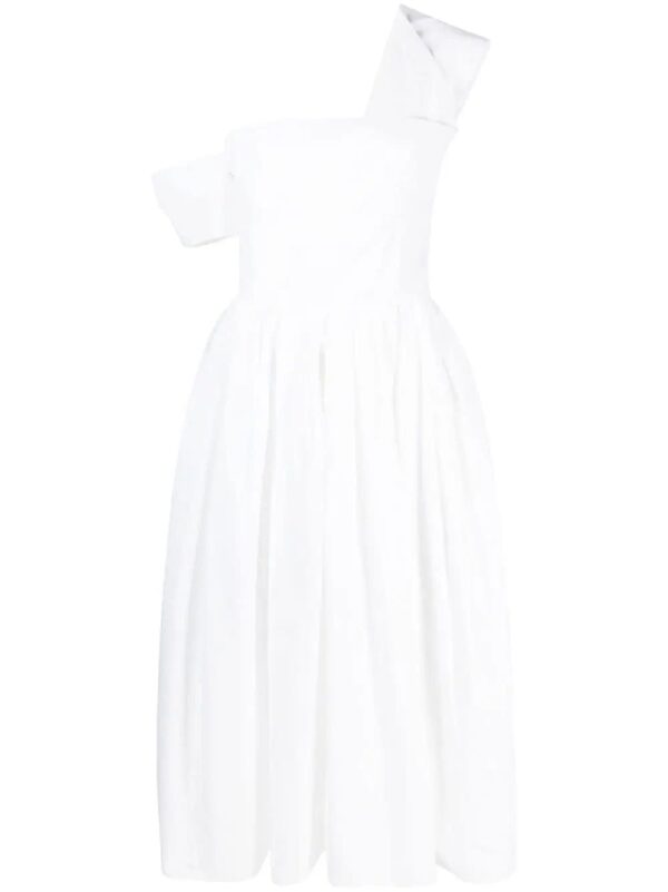 Alexander McQueen  off-shoulder cotton midi dress