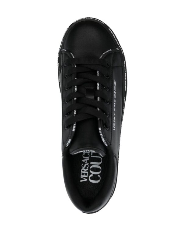 Versace Jeans Couture logo-print leather sneakers - Image 4