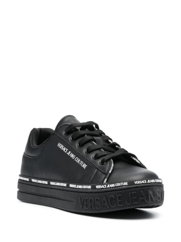 Versace Jeans Couture logo-print leather sneakers - Image 2