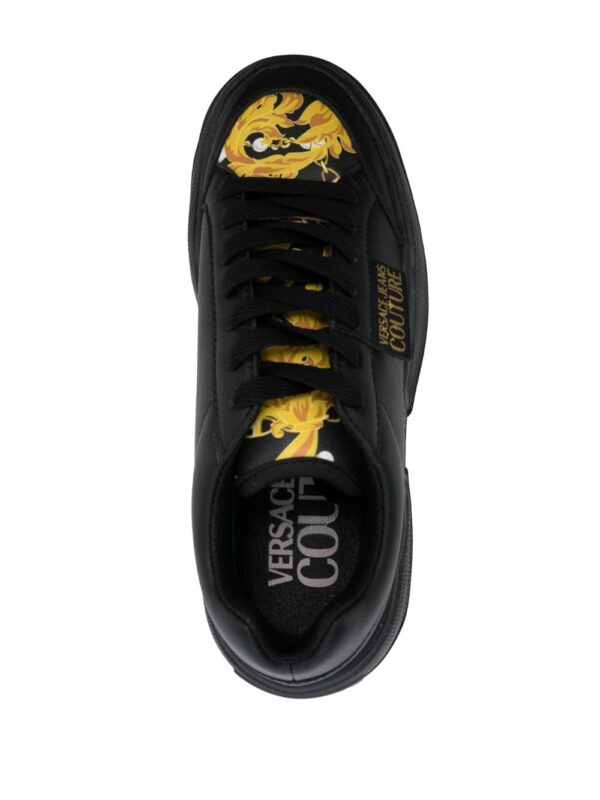 Versace Jeans Couture logo-patch round-toe sneakers - Image 4