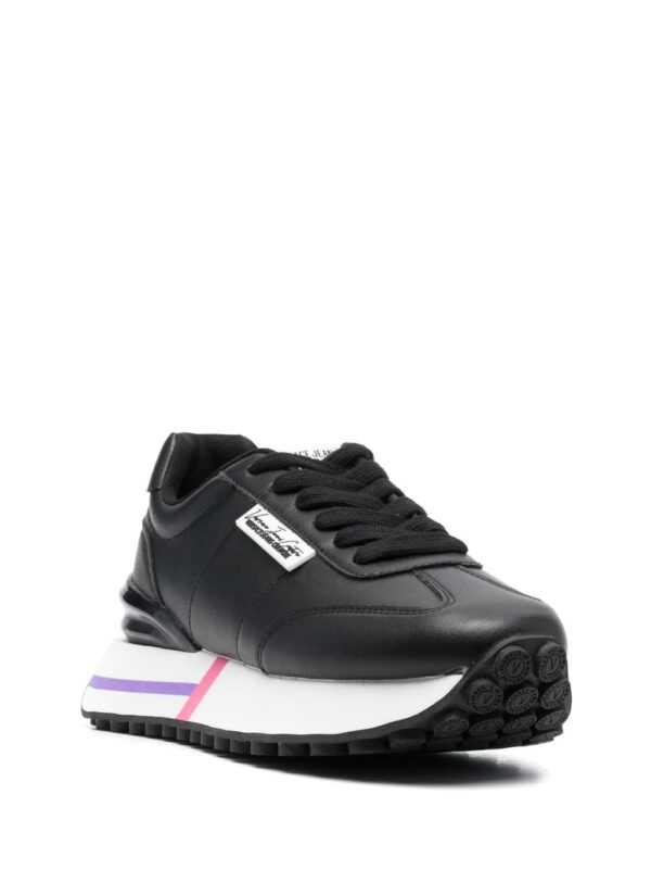 Versace Jeans Couture logo-patch leather sneakers - Image 2