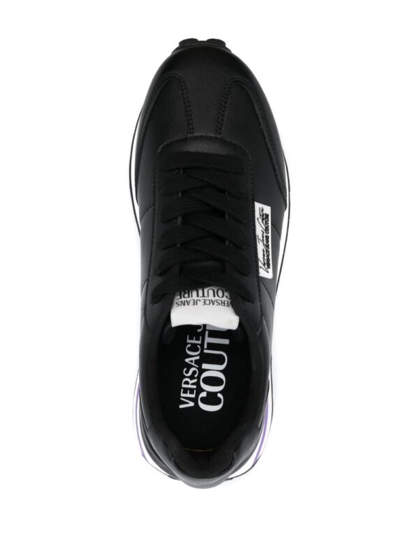 Versace Jeans Couture logo-patch leather sneakers - Image 4