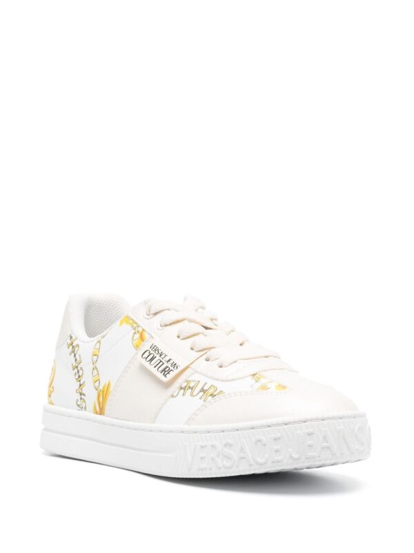 Versace Jeans Couture logo-patch round-toe sneakers - Image 2