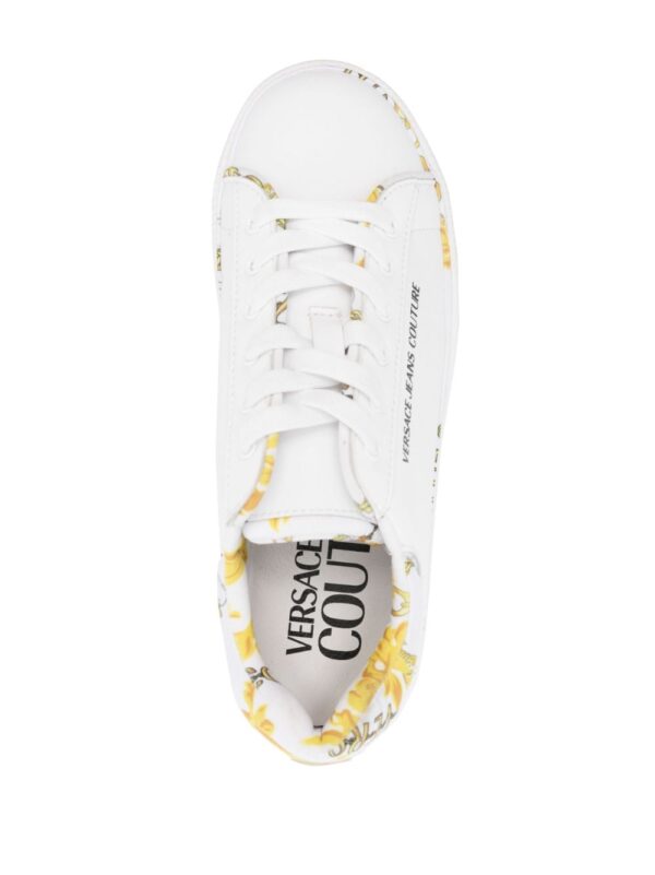 Versace Jeans Couture logo-print leather sneakers - Image 4