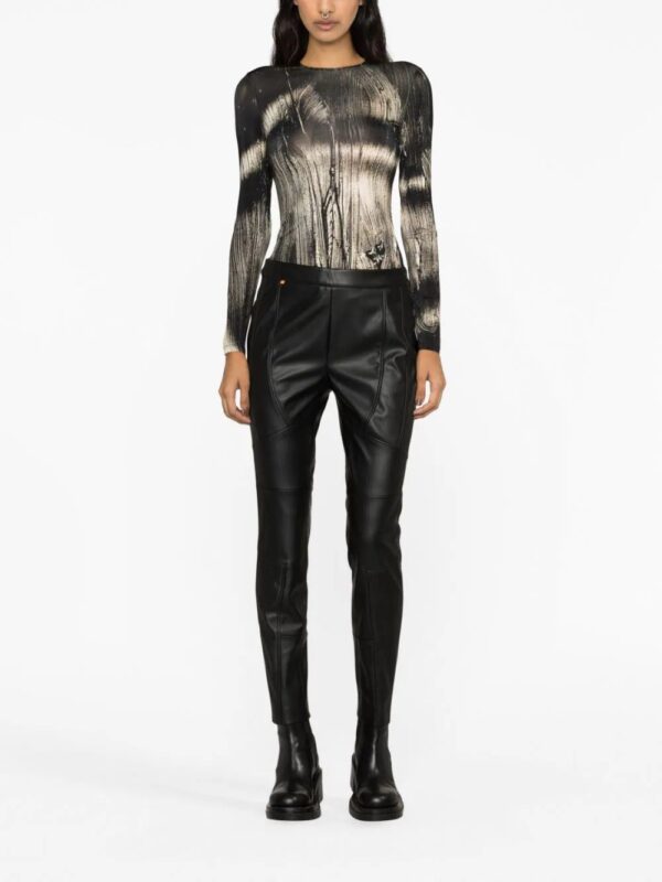 BOSS  faux-leather tapered trousers - Image 2