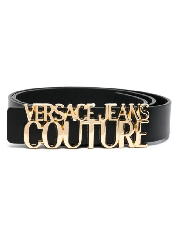 Versace Jeans Couture  logo-plaque leather belt