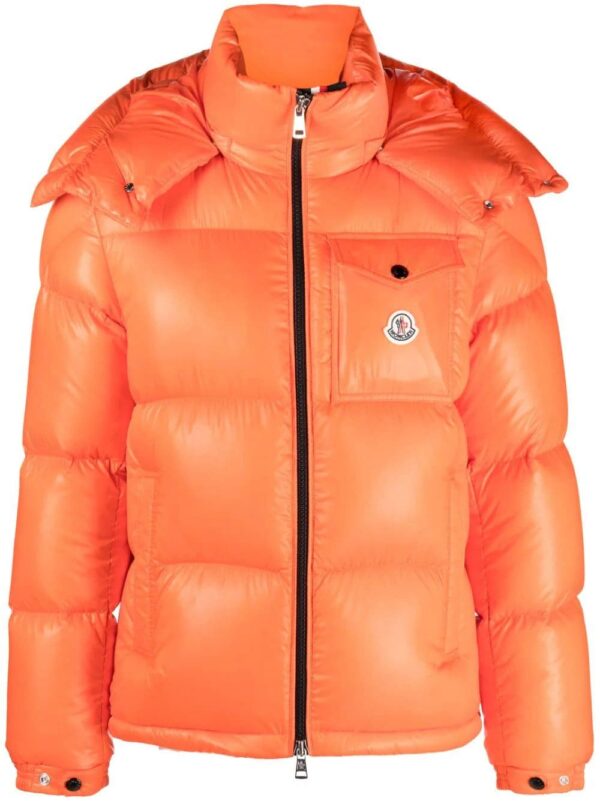 Moncler  Montbeliard logo-patch padded jacket