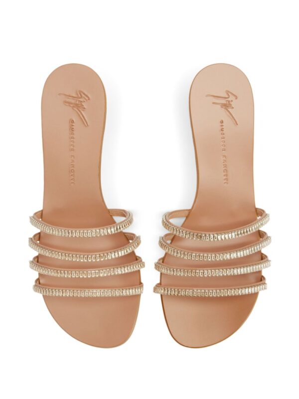 Giuseppe Zanotti  Iride crystal-embellished leather sandals - Image 4