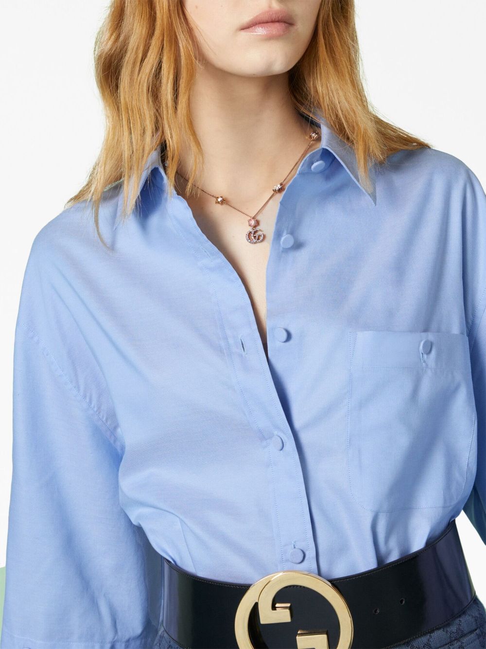 Gucci logo-patch detachable-sleeve shirt - Image 5