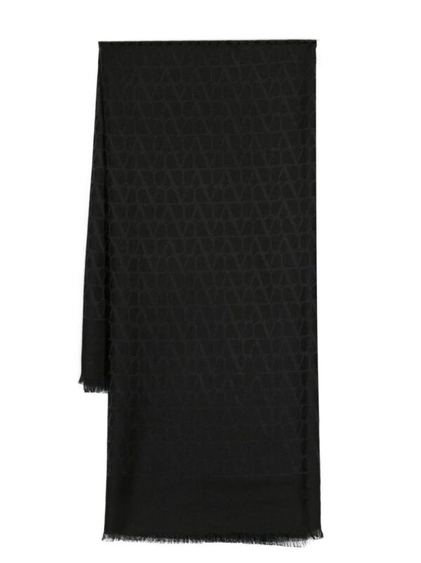 Valentino Garavani  Toile Iconographe frayed-edge scarf