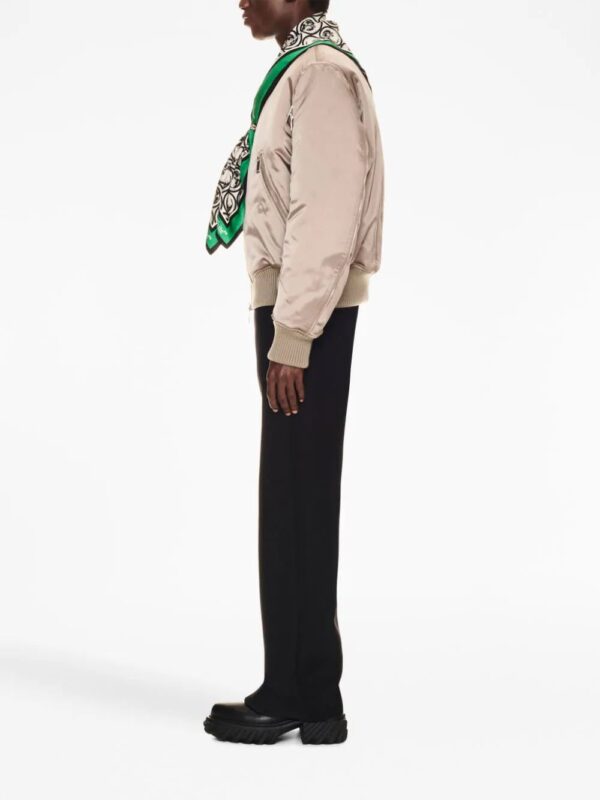 Off-White  zip-detail bomber jacket - Image 3