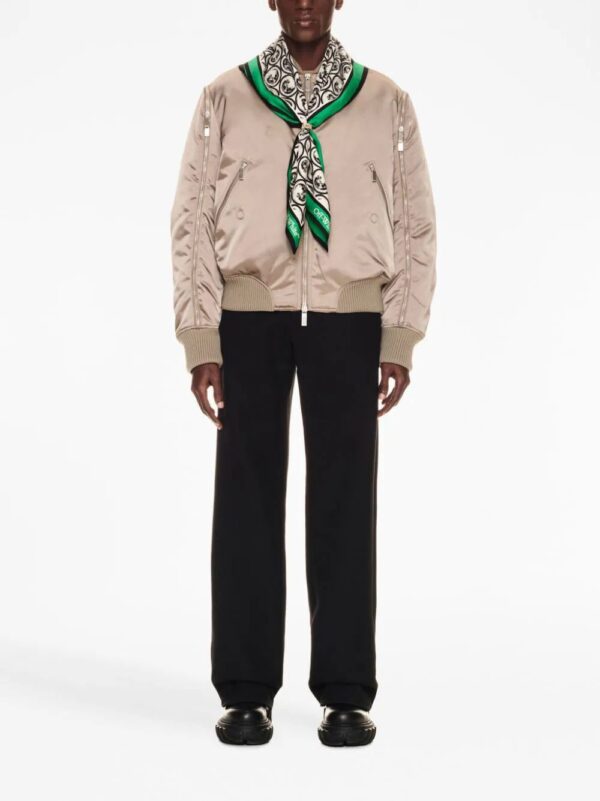 Off-White  zip-detail bomber jacket - Image 2
