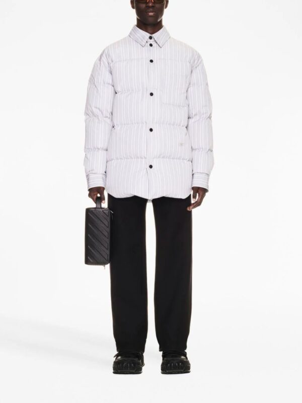 Off-White  striped padded shirt jacket - Image 2