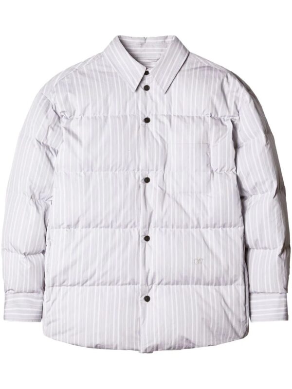 Off-White  striped padded shirt jacket