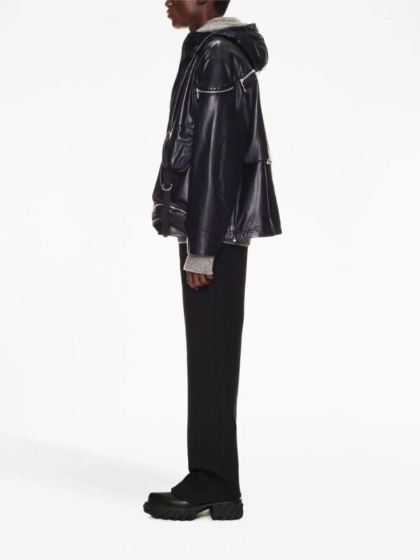 Off-White  Arrow pocket-detail leather jacket - Image 2