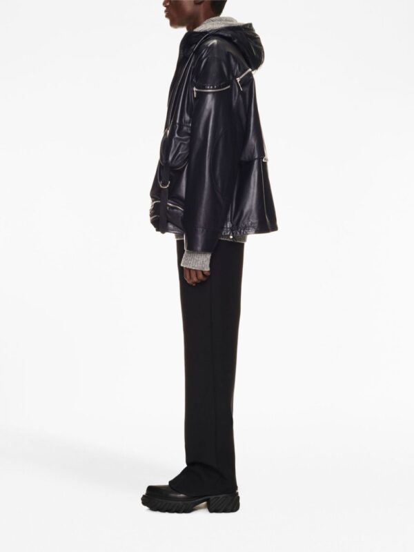 Off-White  Arrow pocket-detail leather jacket - Image 2