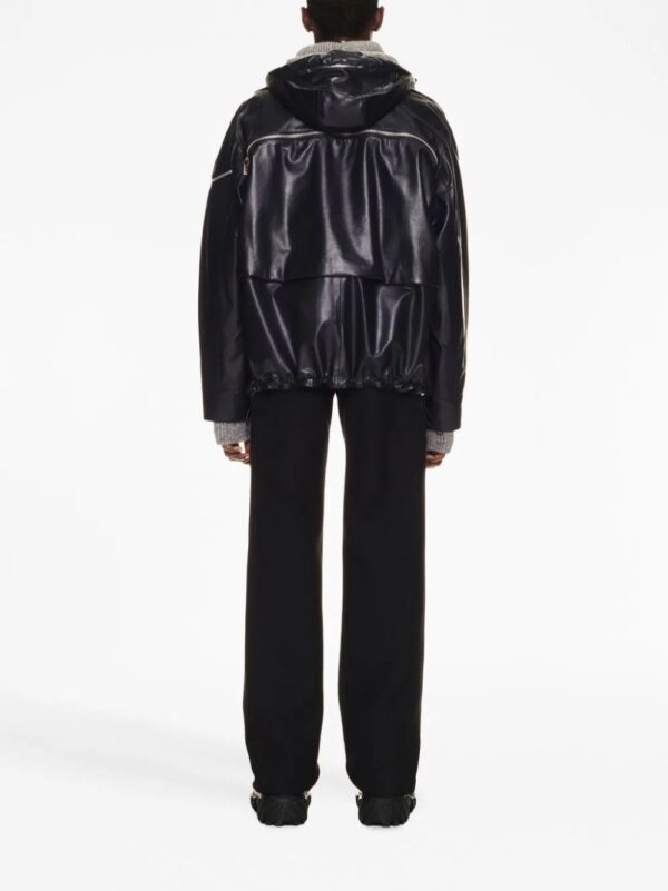 Off-White  Arrow pocket-detail leather jacket - Image 3
