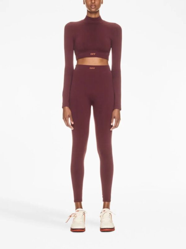 Off-White  logo-print high-waisted leggings - Image 2