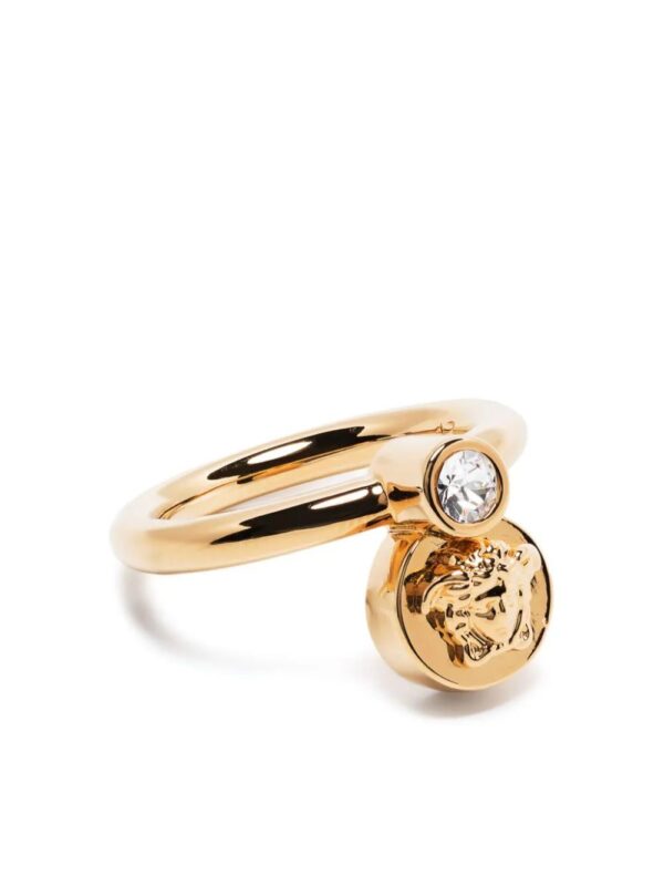 Versace  Medusa crystal-embellished ring