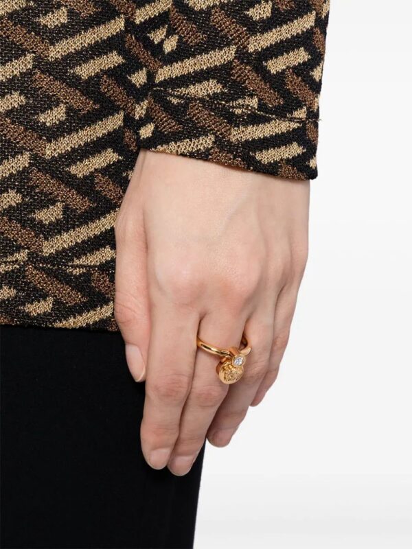 Versace  Medusa crystal-embellished ring - Image 2