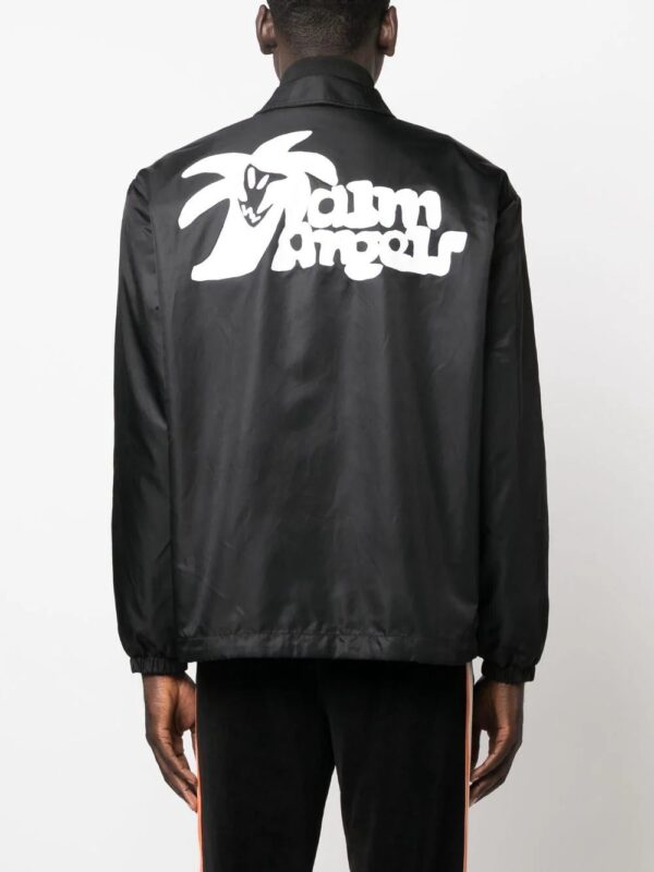 Palm Angels  logo-patch lightweight jacket - Image 4