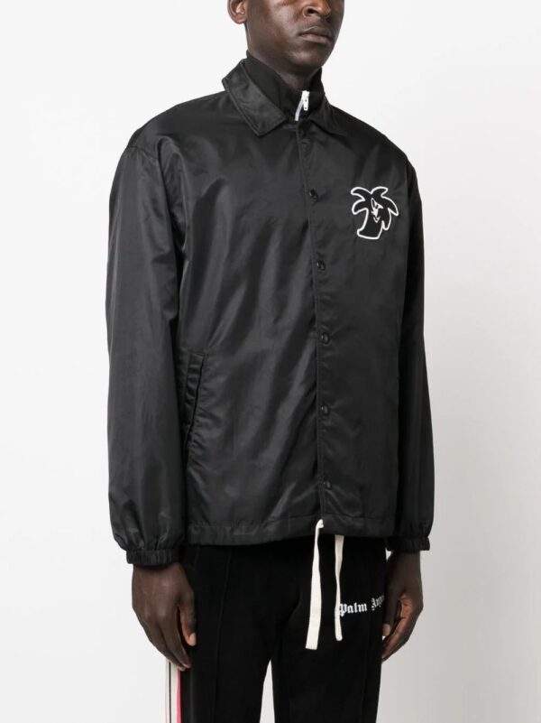 Palm Angels  logo-patch lightweight jacket - Image 3