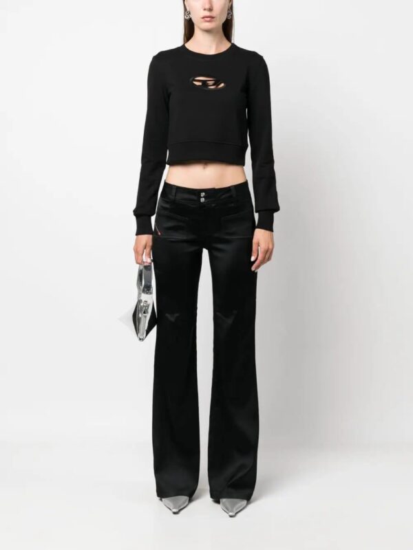 Diesel  low-rise flared satin trousers - Image 2