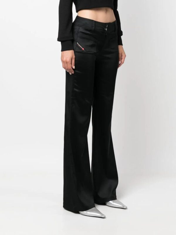 Diesel  low-rise flared satin trousers - Image 3